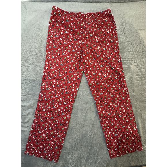Vineyard Vines Pajama Pants XS Red Christmas Whale Crab Boat Nautical Holiday - Picture 2 of 7